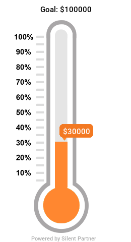 fundraising thermometer?currency=dollar&current=30000&goal=100000&color=f37922&size=large