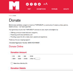 Nonprofit Donation Page