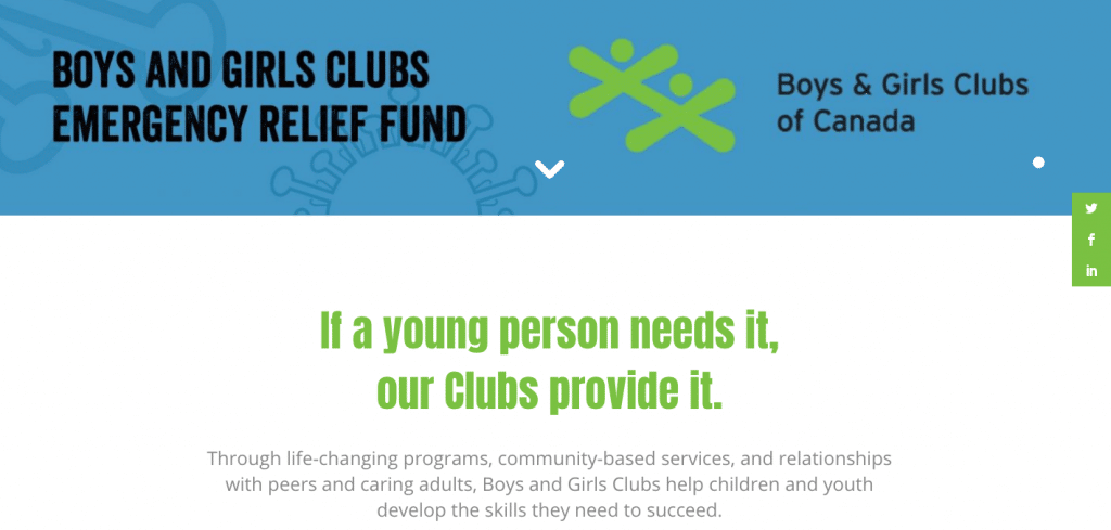 Boys and Girls Club Emergency Relief Fund