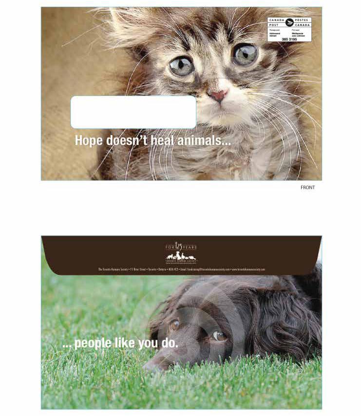 Animal rights fundraising letter envelope example