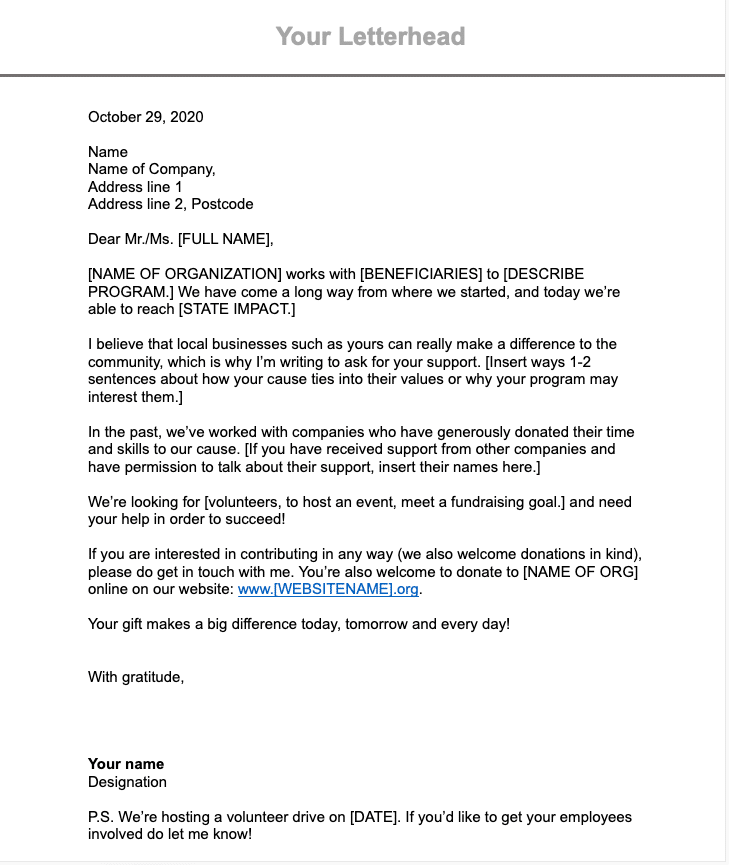 corporate-fundraising-letter-template