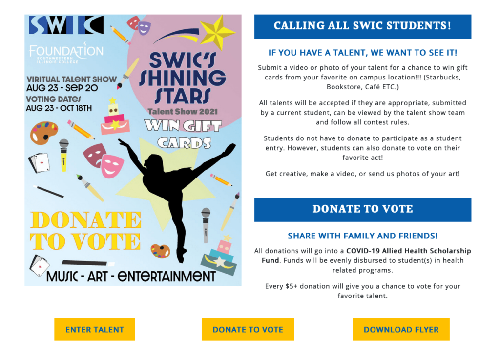 online fundraising ideas virtual talent show