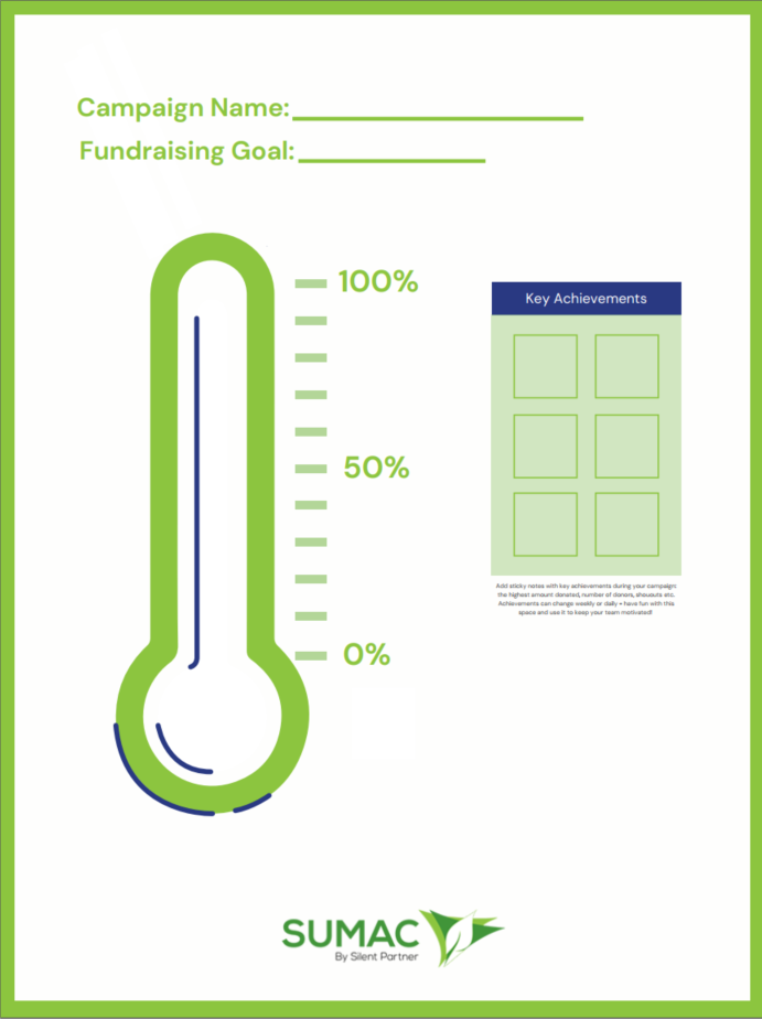 free fundraising thermometer chart download