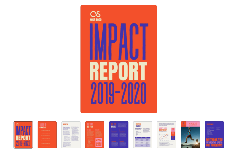 Nonprofit Annual Report Template and Examples Impact Report 2019-2020