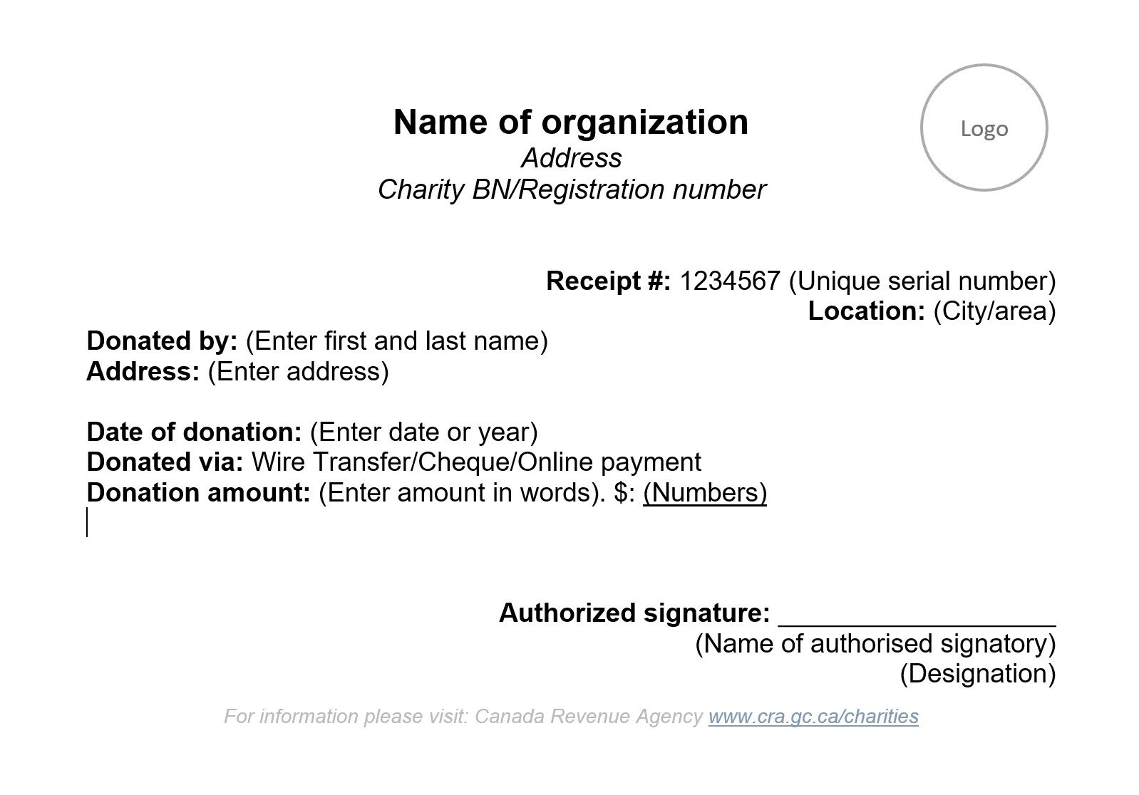 Free Donation Receipt Templates